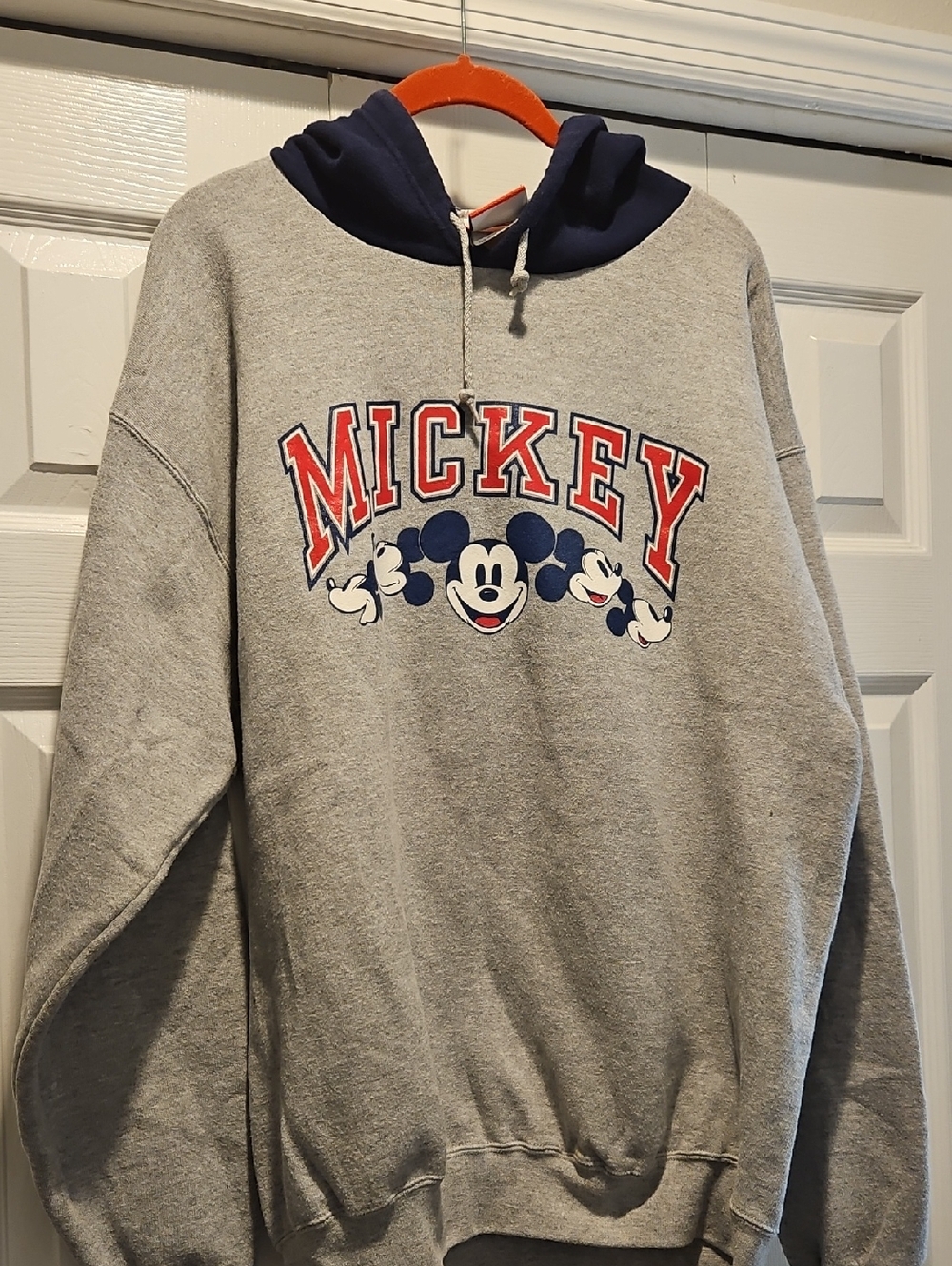 Vintage 90s Disney Mens Mickey Mouse Hoodie